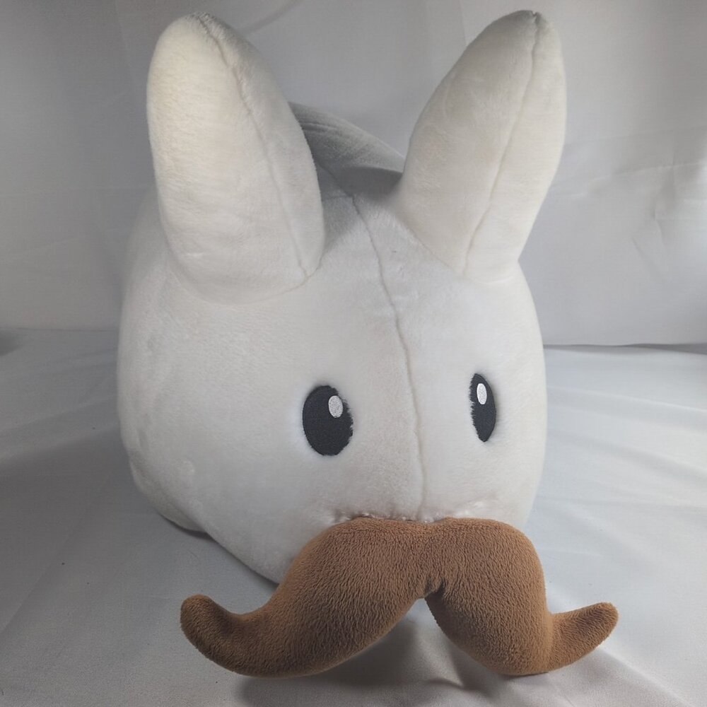 RARE 24" Happy Labbit Frank Kozik x KidRobot Rabbit Bunny Mustache Plush White